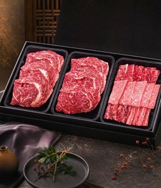 한우 꽃등심 갈비살 선물세트 900g