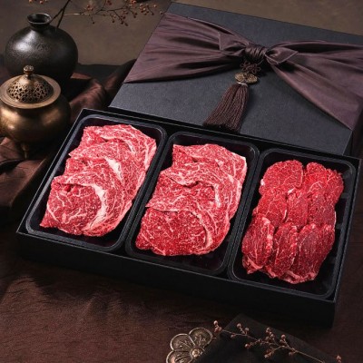 한우 꽃등심 안심 선물세트 900g