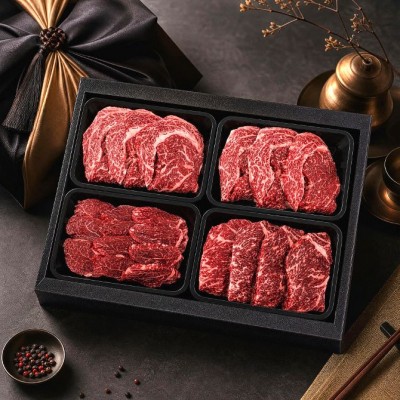 한우 꽃등심 안심 채끝 선물세트 1.2kg